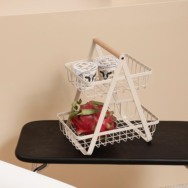 LANDTOM® 2 Tier Countertop Fruit Basket Bowl for Kitchen, Kitchen