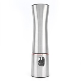 Salt and Pepper Grinders Stainless Steel Body Acrylic Ceramic Grinding Core Adjustable Battery Powered Pepper Grinder