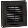 Knightsbridge EXAV009B 100mm/4 Extractor Fan Grille with Fly Screen-Black, EX009B