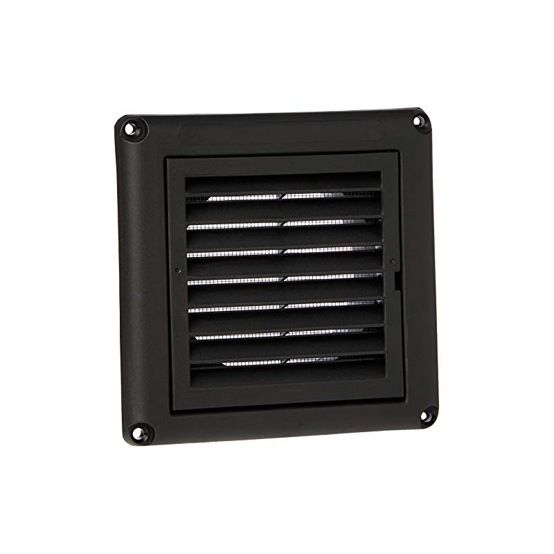 Knightsbridge EXAV009B 100mm/4 Extractor Fan Grille with Fly Screen-Black, EX009B