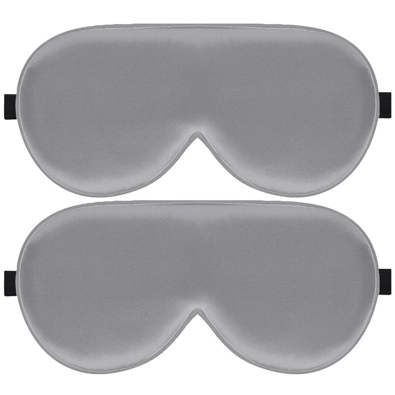 iRboWou Sleep Mask Eye Mask 2 Pack (Gray)