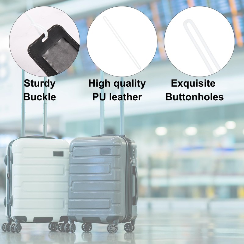 PATIKIL Luggage Tag Loops Pack of 100 PVC Luggage Loop