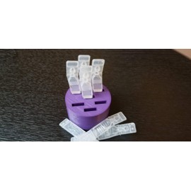 Round Eye Drop Vial Holder - Holds Seven (7) Vials - Perfect to help keep track of your daily usage, while keeping eye drop vials upright & conveniently available - Made in USA - Znet3D (Purple)