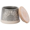 ENGLISH TABLEWARE CO Company Artisan Flower Grey Canister with Bamboo