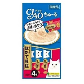 Kongsim Patsim Cat Churu Nutritional Treat Tuna Scallop 4-Pack / 콩심팥심 고양이 반려묘 츄르 영양 간식 참치 가리비관자 4본입