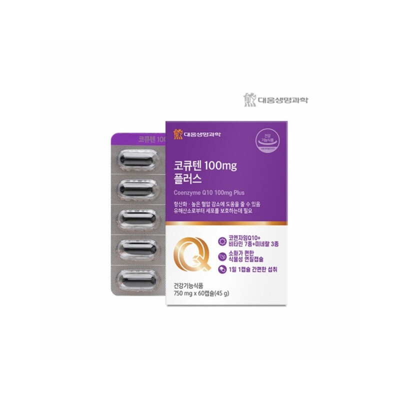Daewoong Life Science Q10Zyme CoQ10 CoQ10 Plus 100MG 60 Capsules