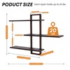 PHOENANCEE 3 Tier Wall Shelves,Decorative Floating Shelf for Wall,Plants Photo