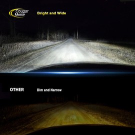 Cougar Motor 9006 Bulbs, HB4 Light Bulb K16 Series 6000K White Driving Light Bulbs IP67 Waterproof 9006 Fog Light or Off-Road - Pack of 2