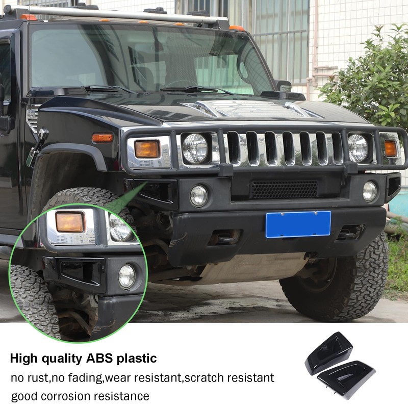 PIUGILH Front Bumper Bezel Corner Cover Compatible with 2003-2009 Hummer
