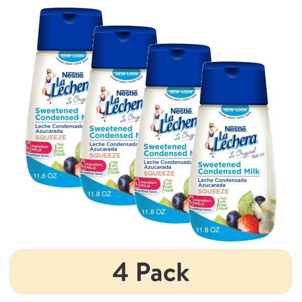 (4 pack) La Lechera Sweetened Condensed Milk 11.8 oz., Good