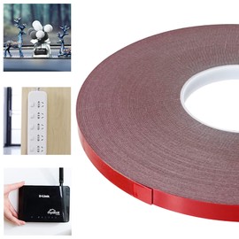 Storystore Double Sided Tape - 0.47In x 108 Ft Heavy Duty Mounting Adhesive Tape, Waterproof Foam Tape for LED Strip Lights,Home Decoration, Office Decorations (Black)
