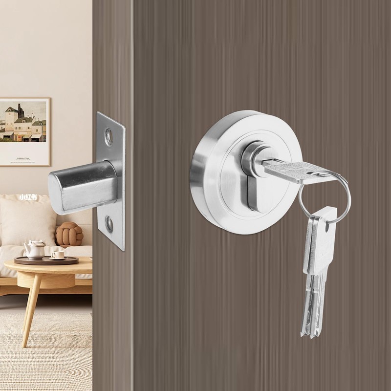 Azonelife Cylinder Latch Handle-less Lock, Modern Door Locks, Door Lock