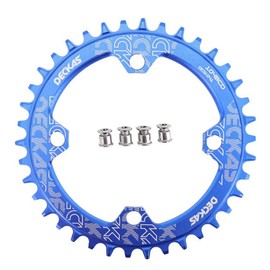 DJC Bike Chainring 104mm BCD Round/Oval MTB 104BCD 7/8/9/10/11/12 speed Narrow Wide Tooth Aluminum 7075 Super Lightweight 30T 32T 34T 36T 38T 40 42 DH XC Trail Fat Bike ebike (3# Round Blue, 36T)