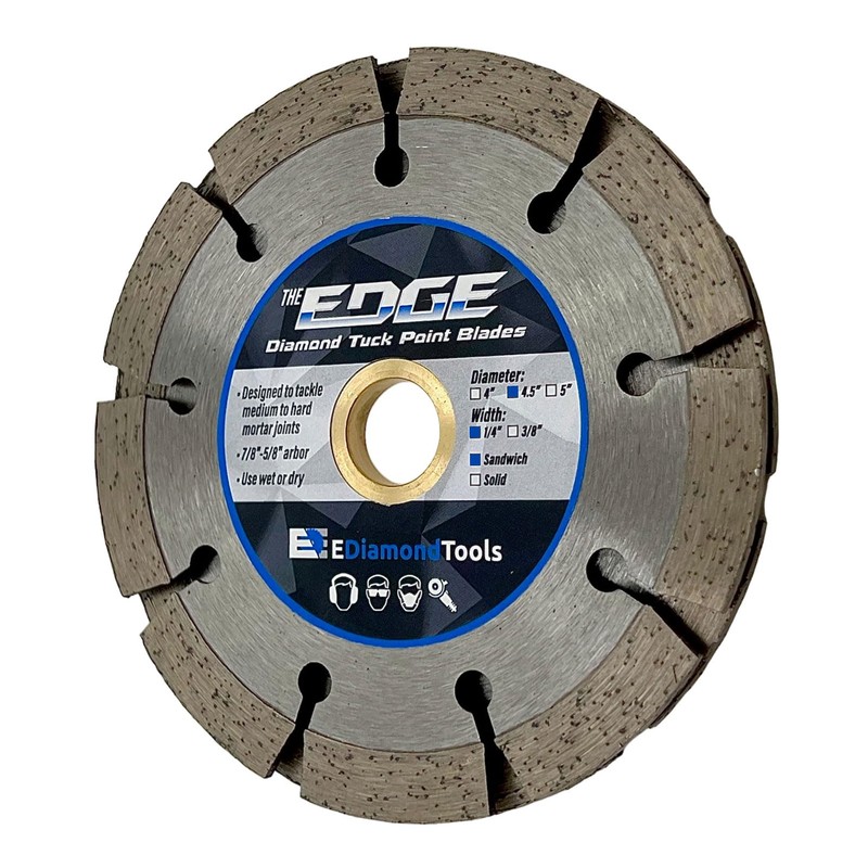 4.5" Diamond Sandwich Style-Tuck Point Blade for Mortar Joint Removal,