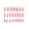 24 Pcs Beautiful White Edge Nail Tips Butterfly Nails for