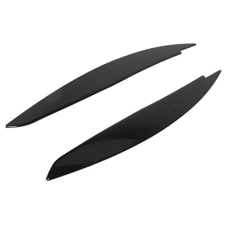 2 Pcs Headlight Eyebrow Front Left Right Light Eyelid Trim