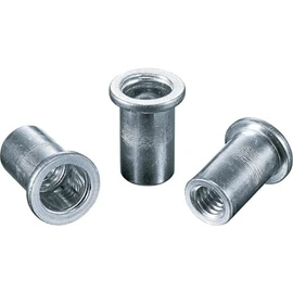 LOBTEX Blind Nut "Nut" (Flat Head, Aluminum) Eco Pack, Plate Thickness: 0.8 inches (2.0 mm), M4 x 0.7 (35 Pieces)