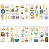 10 Sheets Easter Religious Temporary Tattoos, Religions Christian Temporary Tattoos
