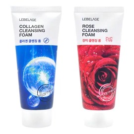 Espuma Jabon Coreana_ Colageno  Rosa_ Elimina Impureza_4pz Todo Tipo De Piel Danoche                                                                  
