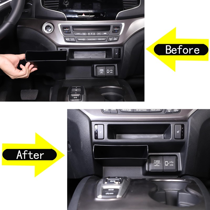 HIRUFAIT Center Console Organizer Tray for Honda Pilot 2016-2022/ Ridgeline