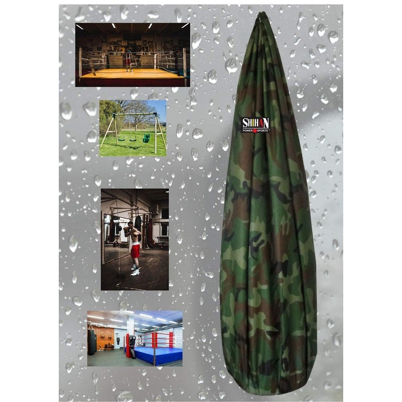 SHIHAN Boxing Bag Cover Waterproof Green CAMOUFLAGE -ARMY 5-6ft x