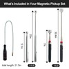 3-Pack Magnetic Pickup Tools 15 & 3.5 LB Retrieving Telescoping