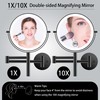 LANSI 8" Wall Mounted Makeup Mirror with Handle, 3 Color