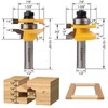 Exqutoo 3PCS 1/2" Shank Router Bit Set, Raised Panel Cabinet