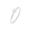 Elli Women's Basic Minimal Stacking Ring with Rose Quartz in