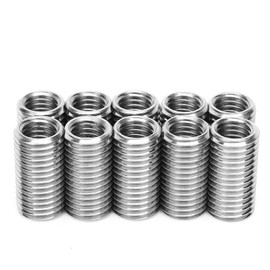 Leopacat Pieces Thread Insert Reducing Nut, Self-Tapping Thread Adapter M8 to M12 Adapter 10 Pieces Reducer Nut Repair Sleeve Female Conversion Nut Screw Reduction Conversion Tool