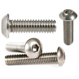M5 (5mm x 20mm) Marine Grade Button Head Screws Allen Socket Bolts A4 Stainless Steel Screws (Pack of 20)