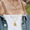 ASUWISH Gold Initial Necklaces for Men and Women, 18K Gold