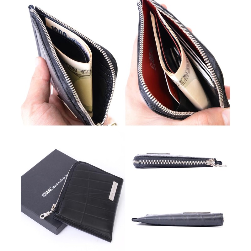 SEAL PS-163 L-Shaped Zipper Wallet, Men's, Compact, Mini Wallet, Coin