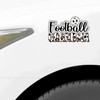 Football Grandma Sticker, Leopard Print Football Vinly Decal for Cars