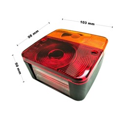 MelTruck 2x Rückleuchte mit 4 Funktionen mit Glühbirnen 12V E20 für LKW PKW Anhänger Traktor Wohnmobile