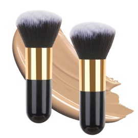 2 Pcs Fake Tan Brush, Self Tan Brush, Self Tanning Brush for Face, No Brushs Marks, Comfortable Grip, Easy to Carry for Body Tanning Agent Sunscreen Foundation (Black)