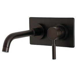 Kingston Brass KS8115DL Single-Handle Wall Mount Bathroom Faucet, Oil Rubbed Bronze