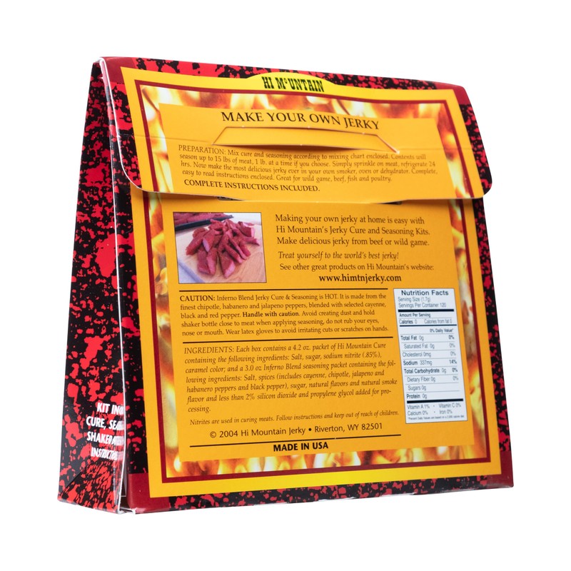 Hi Mountain Jerky Seasoning and Cure Kit | INFERNO BLEND