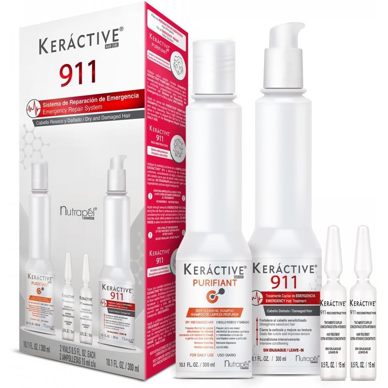 Nutrapel Keractive 911 Set de Tratamiento Capilar Integral