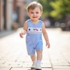 fhutpw Newborn Baby Boys Clothes Jumpsuit Sleeveless Plaid Overalls 4th