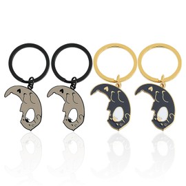 YSDYY 4 Pieces Otter Keychains, Puzzle Keychains, Cute Animal Keychains, Couple Keychains, Friendship Keychains, Gifts For Couples And Good Friends