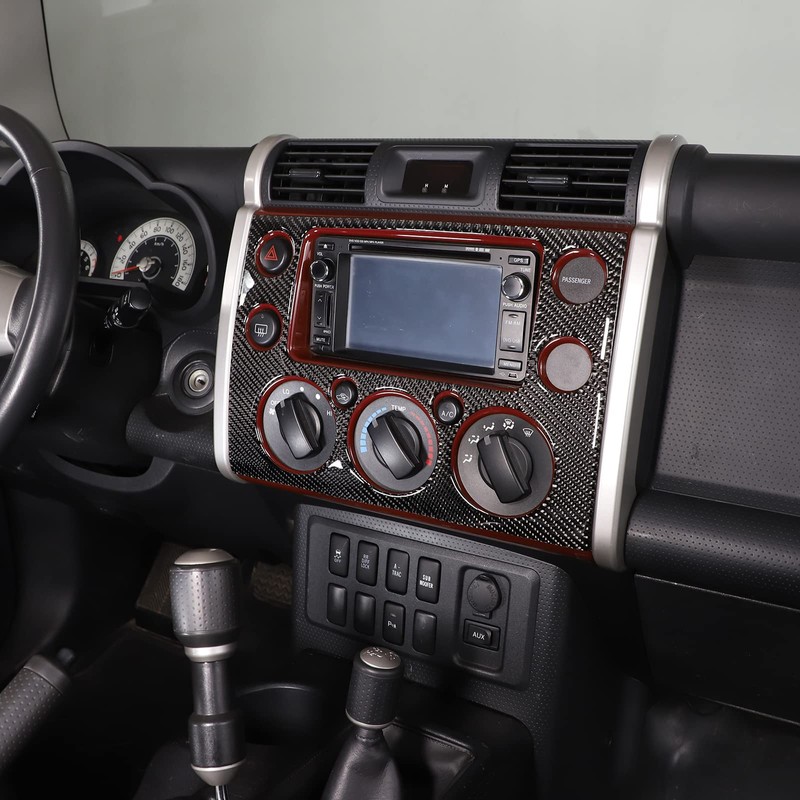 Fgtagtal Soft Carbon Fiber Center Console Panel Trim Cover Fit