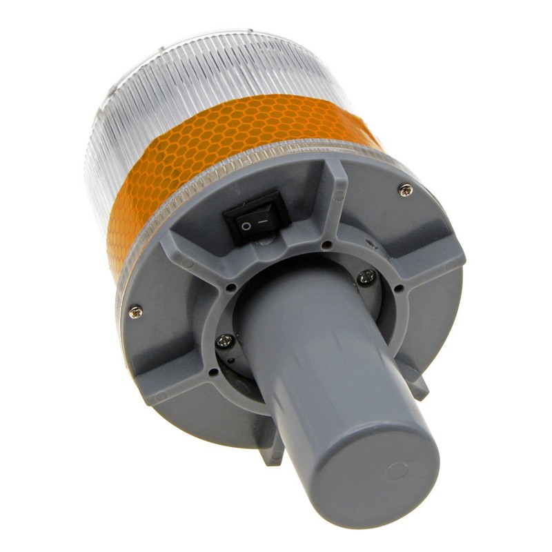 PENCK Solar LED Warning Light Waterproof Driveway Lights Flashing Barricade