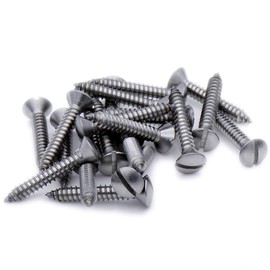 No.8 x 0.625 (4.2mm x 16mm) Slot Raised Countersunk Self-Tapping Screw - Stainless Steel (A2) (Pack of 20)