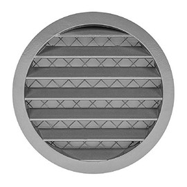 Ø 160mm 6 inch Round Grey Aluminium Ventilation Grille - Air Vent Cover with Mesh