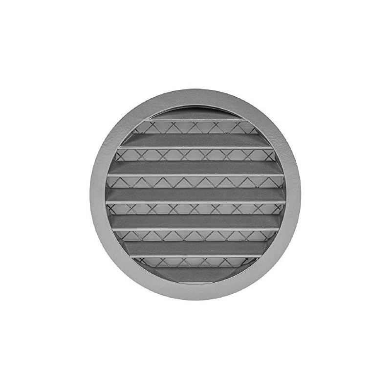 Ø 160mm 6 inch Round Grey Aluminium Ventilation Grille -