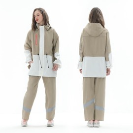 RAINFREEM Rain Suit for Women, Waterproof Rain Jacket & Trouser with Reflective Srtip, Rain Gear for All-Sport Anti-storm