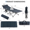 Tangkula Camping Cot for Adults, Folding Sleeping Cot with Removable