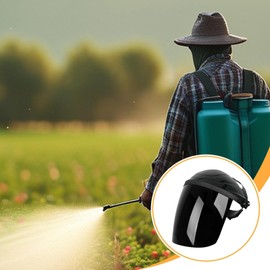 Oshhni Welding Helmet Head Mounted Welding Mask Professional,Protective Gear,Safety Face Shield,for Painting Other Work Protection, Black top black