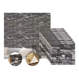 LH_Decor Papel Tapiz Pared 3d Piedra Panel Relieve Textura - 8 Packs